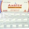 Ambien Zolpidem Tartrate 10mg 100 Pills